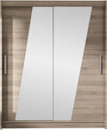 Armoire, 150 cm, télécommande, Mirjan24, 200 cm, 58 cm, 16 mm, éclairage LED, miroir avant