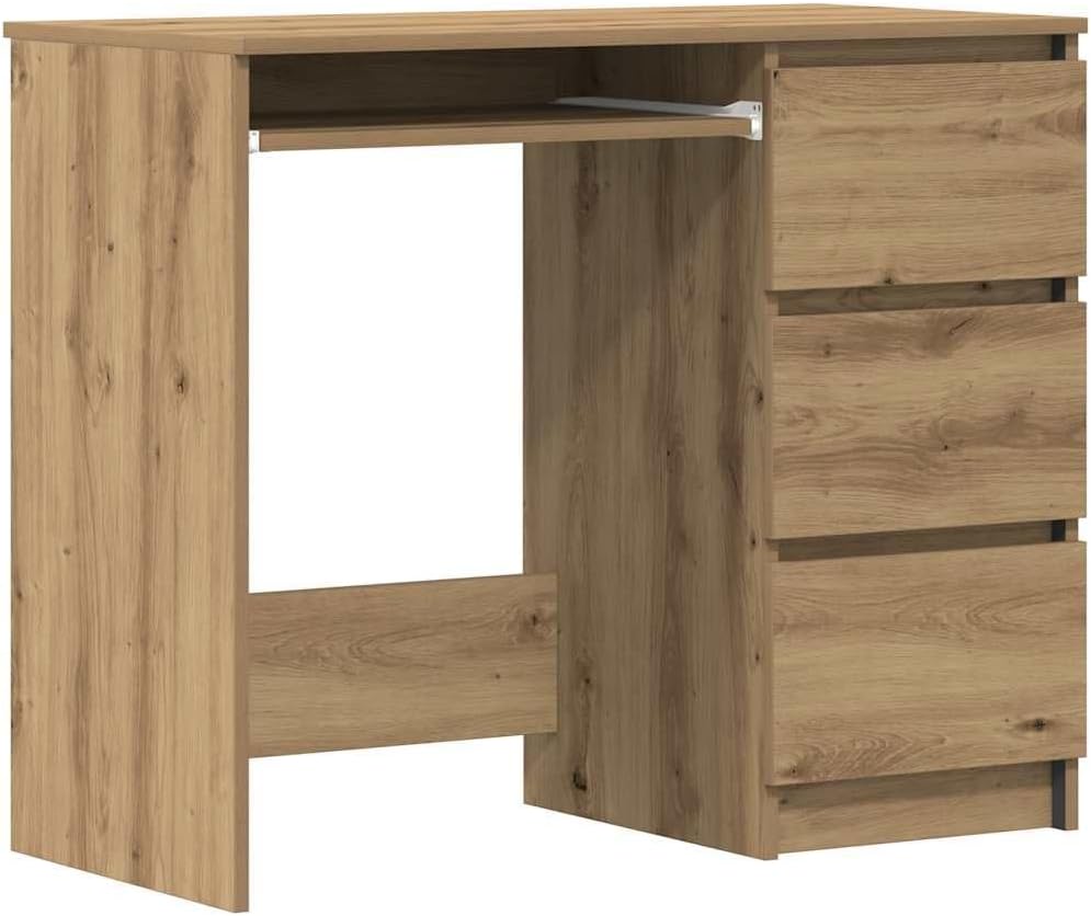 Bureau, 90 × 45 × 76 cm, vidaXL, 3 tiroirs, portable
