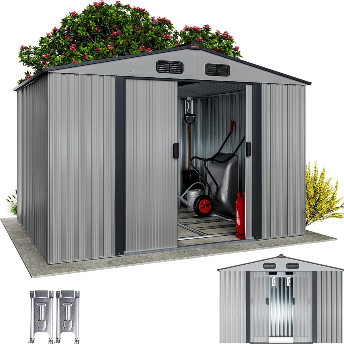 Abri de jardin, Gardebruk, 100 cm, 260 × 205 × 180 cm