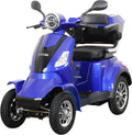 Trottinette électriques, éclairage LED, RIDE66 RC60, 60V, 20Ah, réglable, confort, sécurité et stabilité, Bleu, Siège Standard