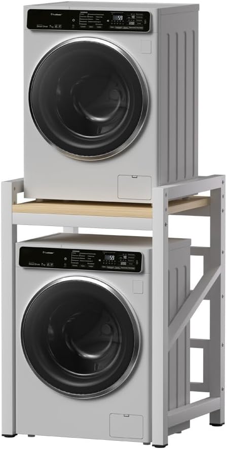 Meuble de rangement, 73 × 63 × 105cm, réglable, ACLFF, 300kg, Capacité de Charge 300kg, Meuble Machine à Laver Réglables