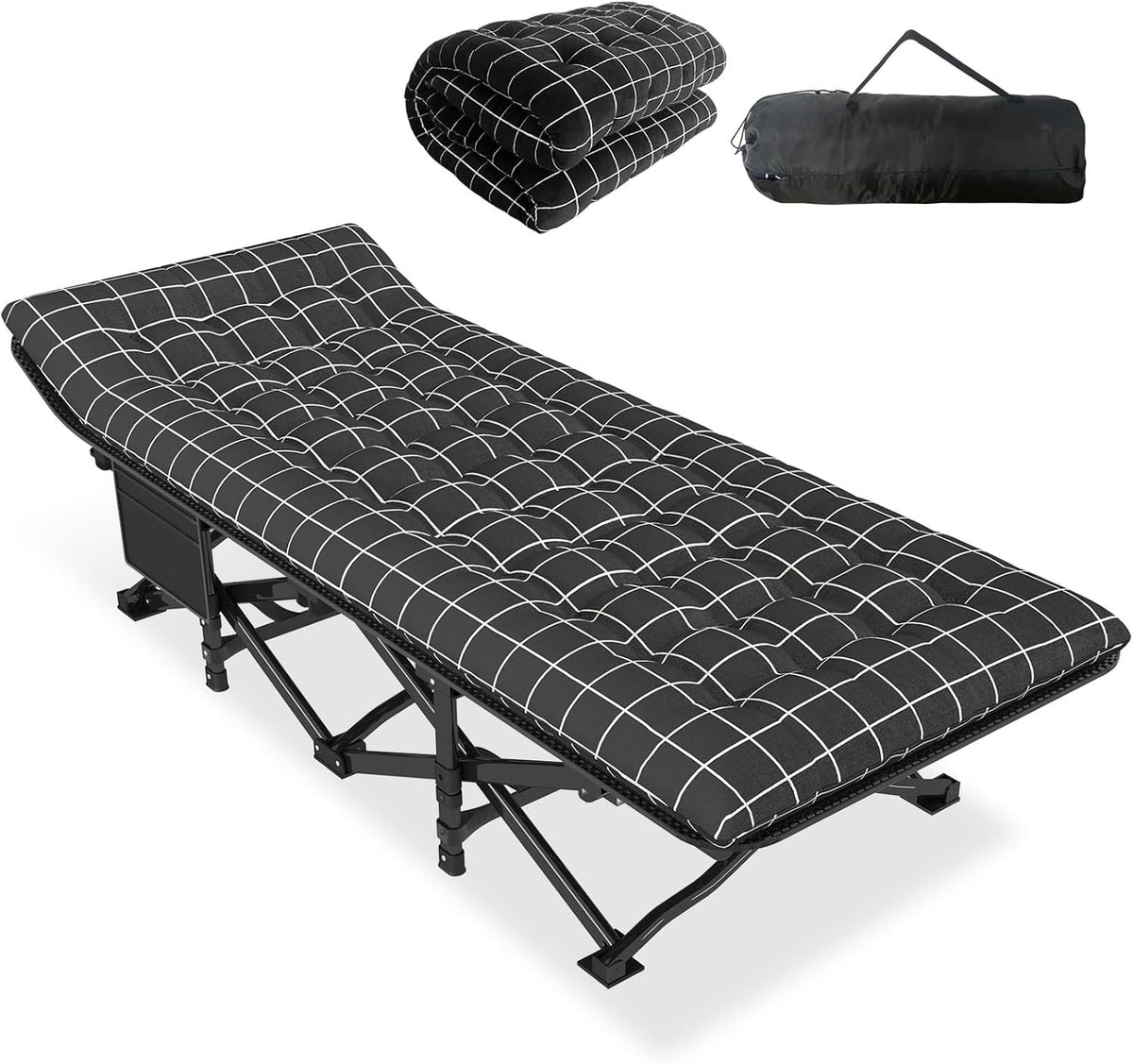 Lit ATORPOK SHOP, 200 kg, pliable, Noir