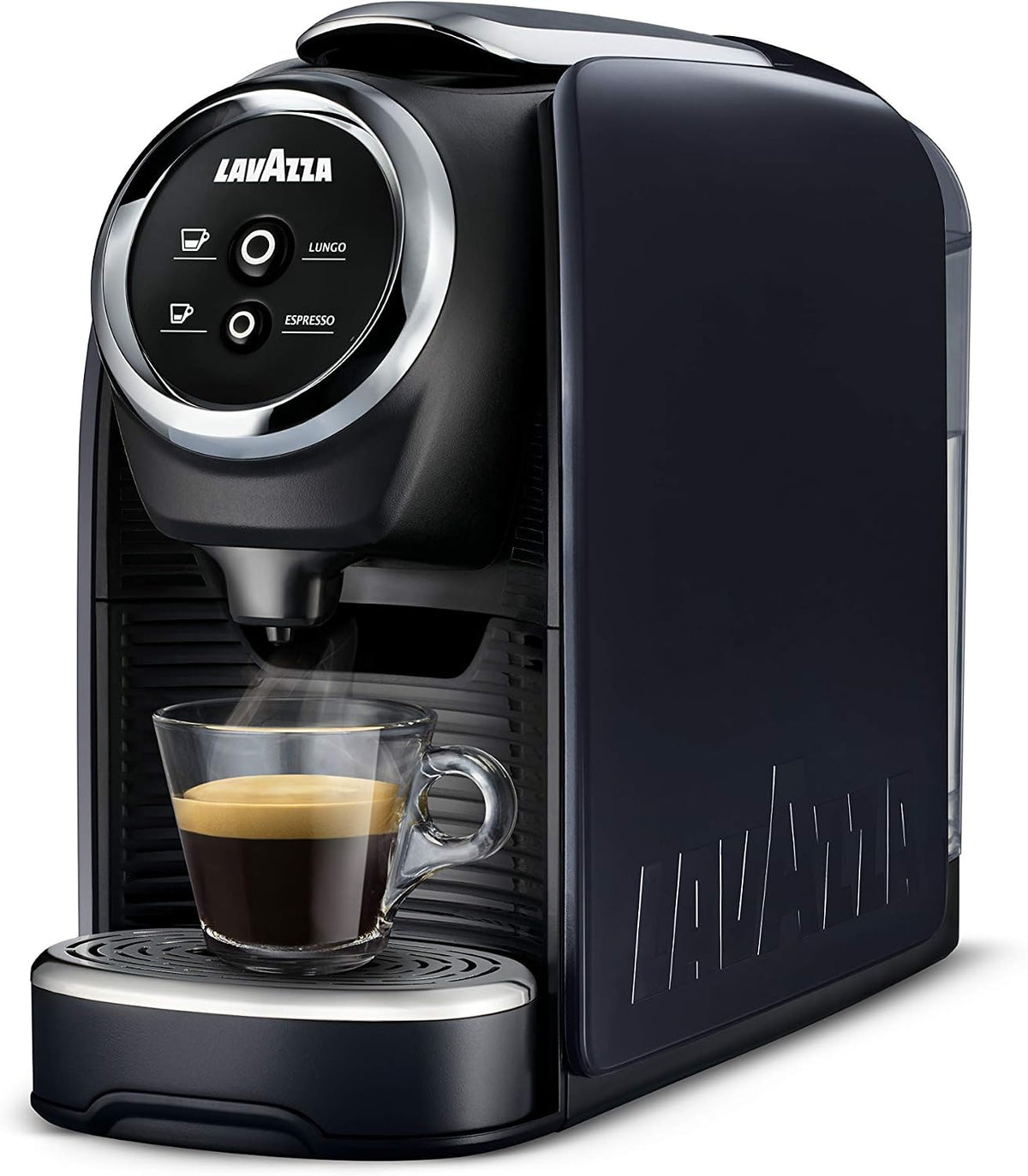 Cafetière à capsules, 3 × 13 × 10 cm, Lavazza, 110 V, 5, 1 cm, 7, 6 cm, 5060 Hz, réservoir d'eau, Classy Mini Machine A Cafe A Capsules Bleu