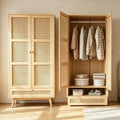 Armoire, 90 × 45 × 183 cm, pour Chambre à Coucher, luckdect, Garde-Robe et Tringle à VêTements, 3 Portes, 50kg, 2 portes, Style Bohème, Couloirs