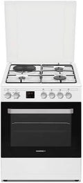Cuisinière, RGE660CMW, Rosieres, 4 foyers, chaleur tournante, fonction gril
