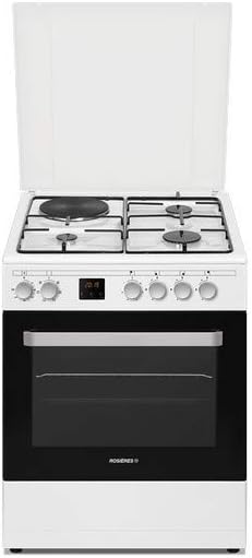 Cuisinière, RGE660CMW, Rosieres, 4 foyers, chaleur tournante, fonction gril