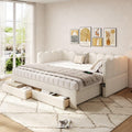 Cadre de lit, 90 cm, Canapé-lit Convertible avec 2 Tiroirs, Extensible 180cm pour Salon ou Studio, KOMHTOM, 180 cm, 200 cm