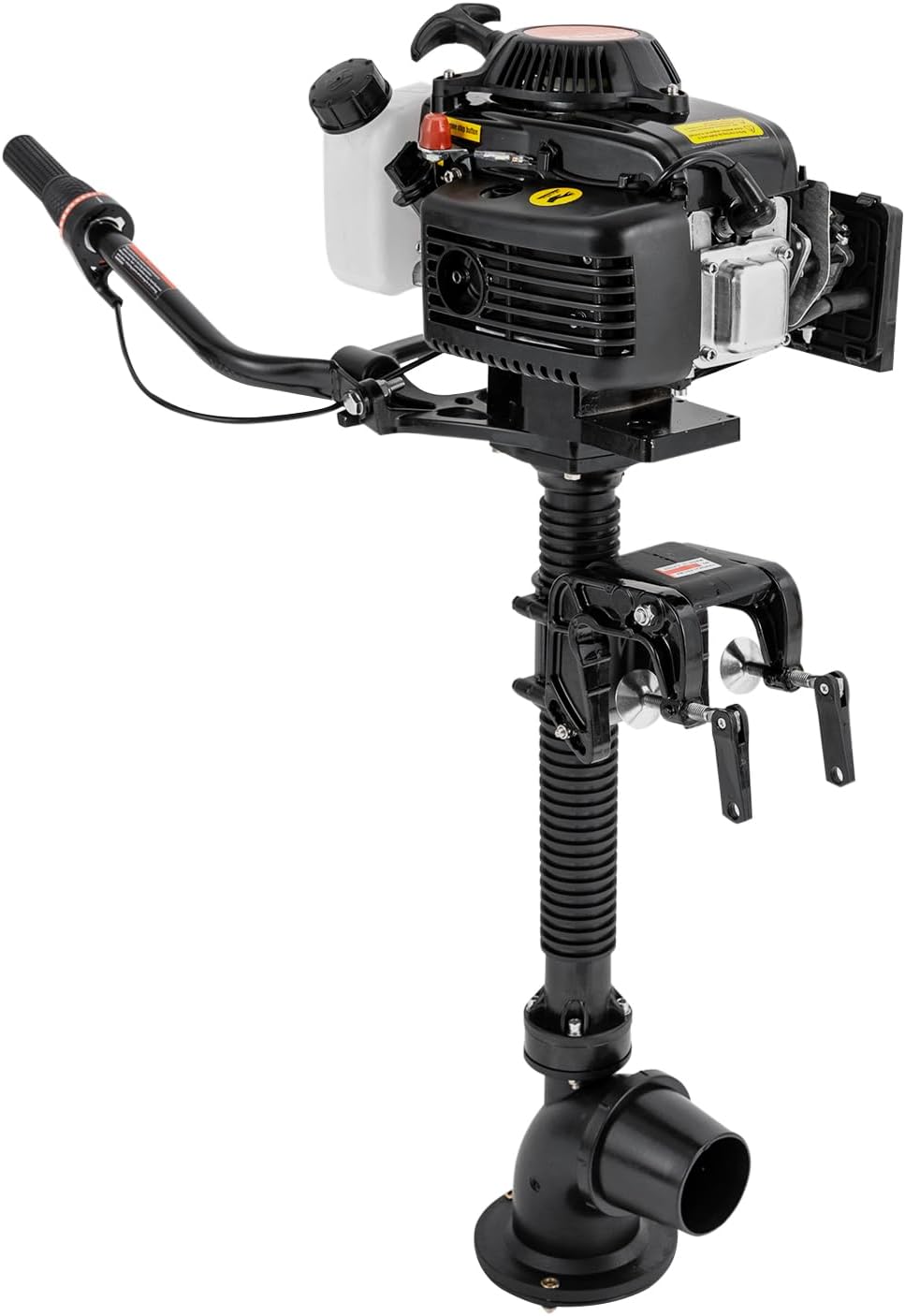 Moteur hors-bord, 95 × 42 × 29 cm, JJsdwin, 2900 W, 5500 tr/min, 11, 42 pouces, 55CC, 2, 9 kW, 9, 7kg, Hors-bord 4 temps, moteur de bateau 4 CV