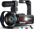 PITIKI Caméscope, 3, 0 pouces, télécommande, 64MP, Wi-Fi, éclairage LED, commande tactile