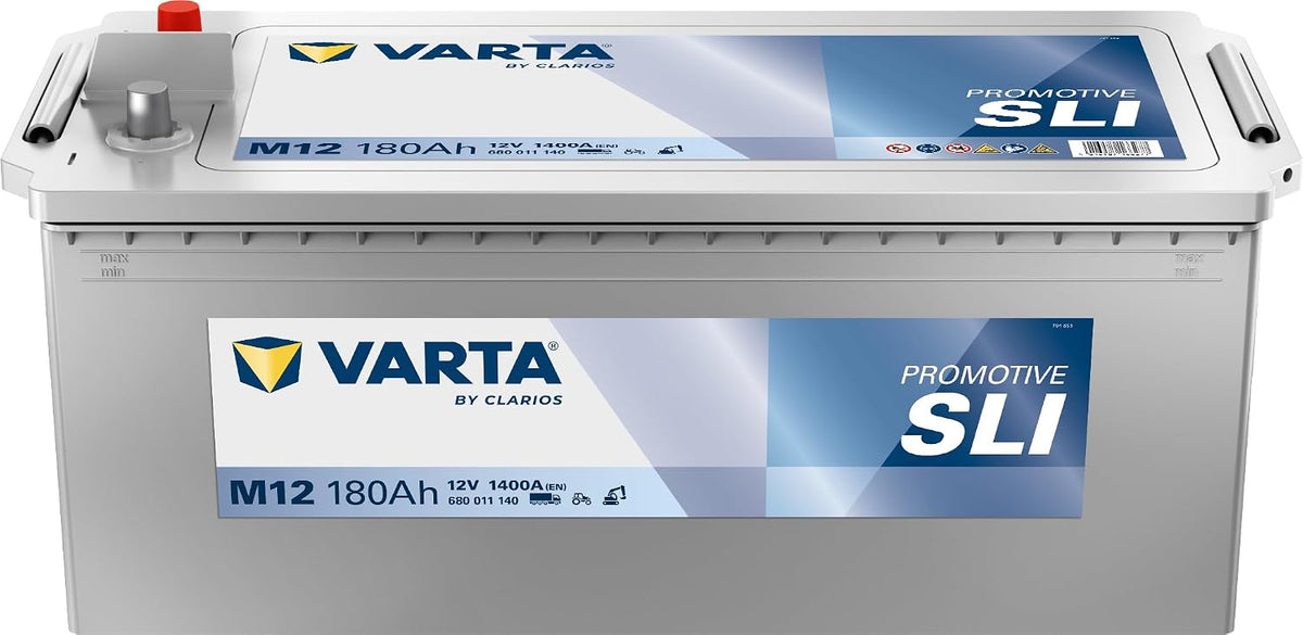 Varta Batterie à décharge profonde, Promotive Noir M12 Batterie Poids Lourds, 12 V, 180 Ah, 12 V 180Ah 1400 Amps (En), 12V, Travaux Publics