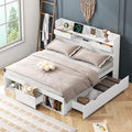 Cadre de lit EURHCIO 140x190cm 140x190, Lit Coffre avec Compartiments et Tiroirs de Rangement, 140 × 190cm, pour Enfant Adolescent Adulte, 200kg
