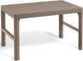 Table à manger, réglable, 116 cm, Table de jardin Lyon Cappuccino, Keter, 71 cm, 40 cm, 66 cm
