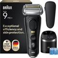 Rasoir à grille Braun 9560cc, 5 Éléments De Rasage, Rasoir Électrique Pour Homme, acier inoxydable, Noir, Étanche