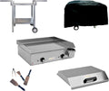 Plancha, L53 X P43 X H18 cm, réglable, acier inoxydable, Mirichaud, E530-2400W, 2 zones, 8 Personnes, Thermostat Réglable, Made In France
