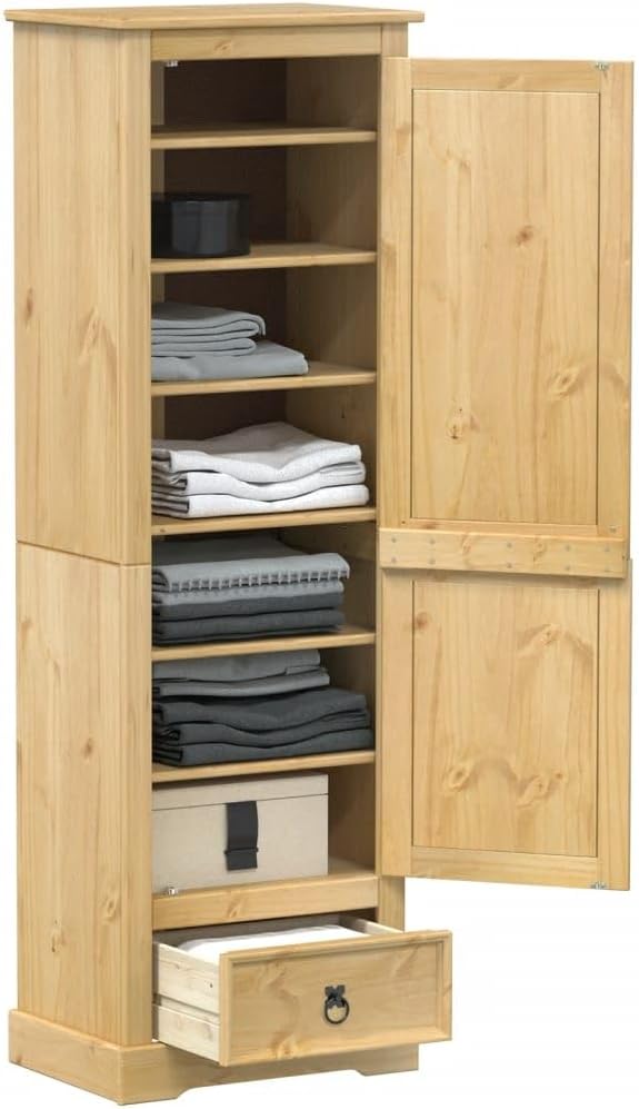 Armoire, 55 × 38 × 170 cm, 41 × 17, 5 cm, 77 cm, 34.8KG, Poids 34.8KG, Meubles, Brun