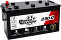 Batterie de voiture, Batterie 12V 230Ah C, POWER HEXAGONE, 1400A, Démarrage 1400A, Batterie Poids Lourd Sans Entretien, Format C Compatible Camion
