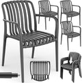 Chaise, 120 kg, avec accoudoirs, pour extérieur, tillvex, 46 cm, Charge maximale: 120 kg, empilables, résistantes aux intempéries