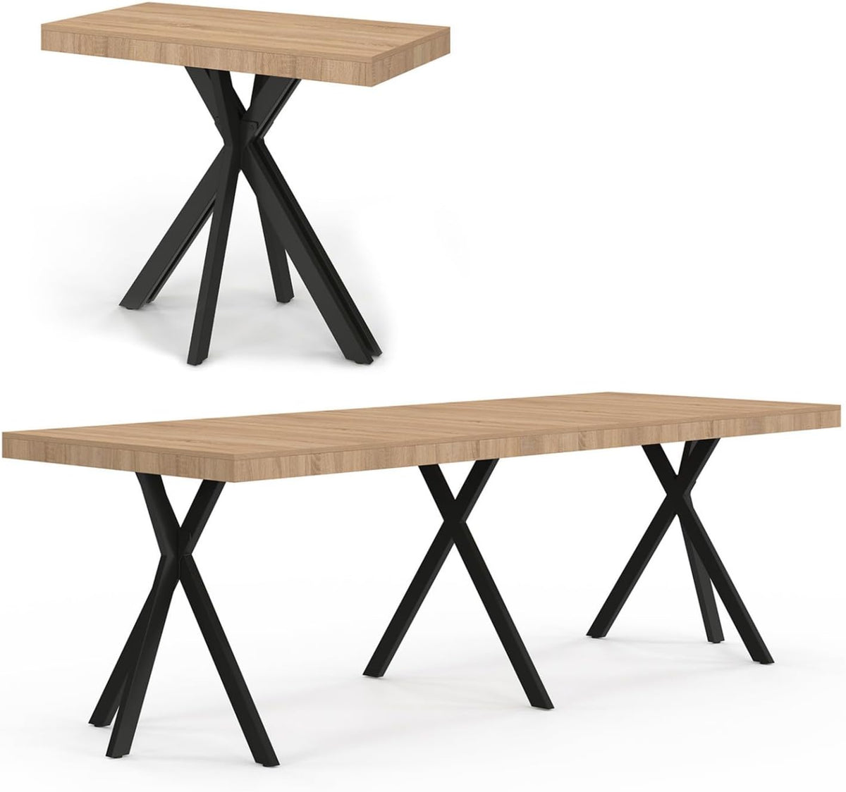 Console, 235 cm, IDMarket, 235 × 90 cm, 90 × 47 cm, 47.5 cm, 75.5 cm