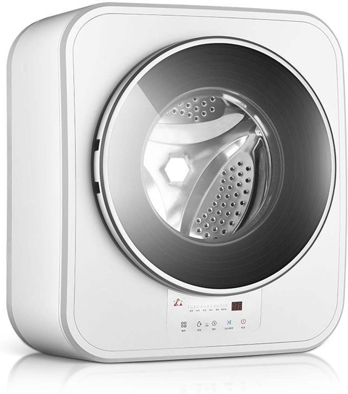 DPLXQPP Mini lave-linge, 55 dB, éclairage LED, Gain Place, 3kg, Lave-Linge à Chargement Frontal d'une Capacité De 3kg, portable