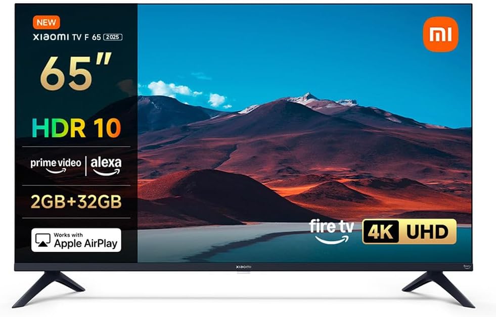 Téléviseur Xiaomi L65MB-FAEU, télécommande, 65 Pouces, 165 cm, TV F 65 Pouces, 4K UHD, HDR10, 2025, Fire OS8