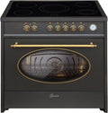 Cuisinière, éclairage LED, 90 cm, Gurari, 121 L, 61, 5 × 90 × 94 cm, 275 mm, 5 zones, chaleur tournante, fonction gril, minuterie