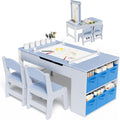 Chaise, Bureau Enfant en Bois, réglable, MAMIZO, Bleu