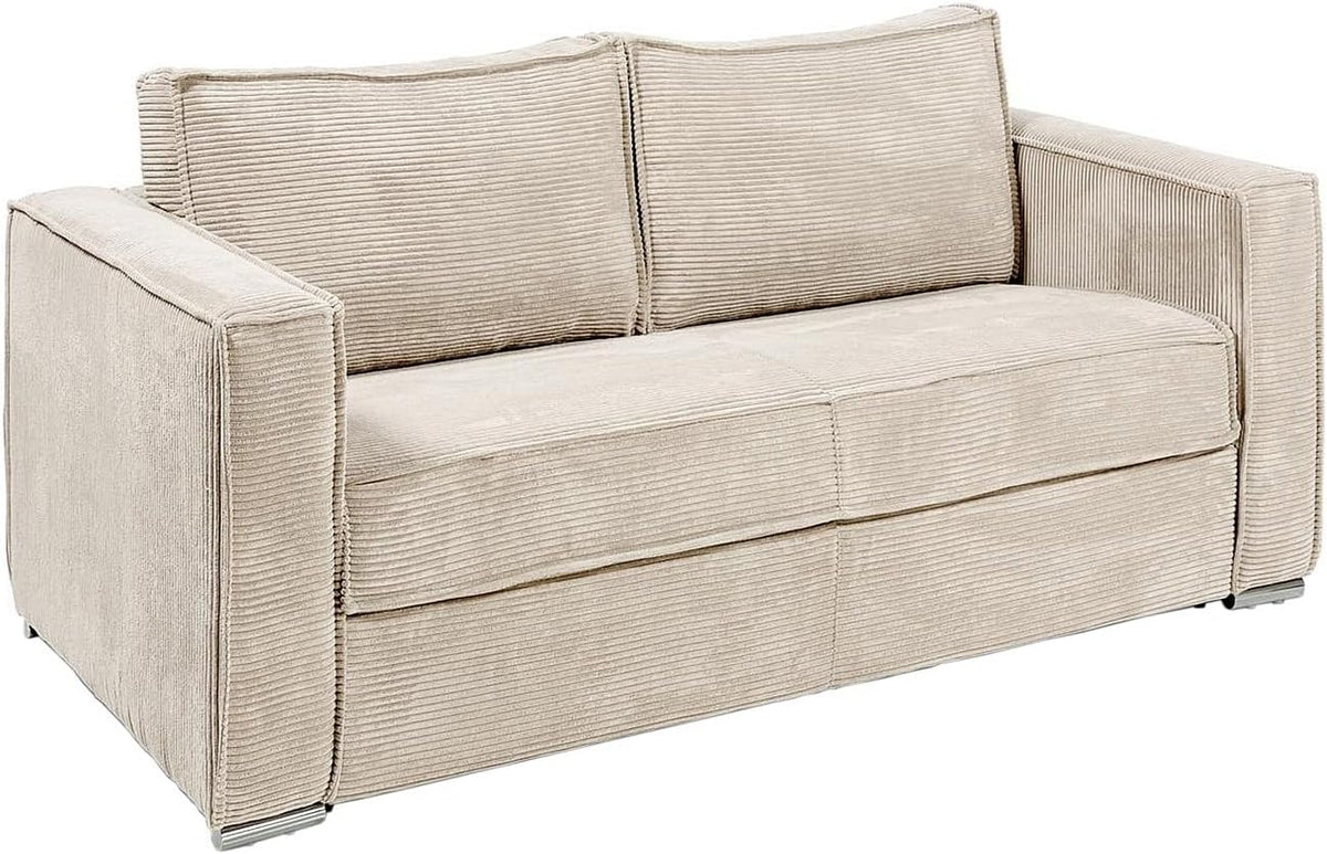 Canapé, 140 cm, Vente-unique, 18 cm, 140 × 195 cm, 55 cm, 56 cm, Couchage 140 cm, Matelas 18 cm Loreto
