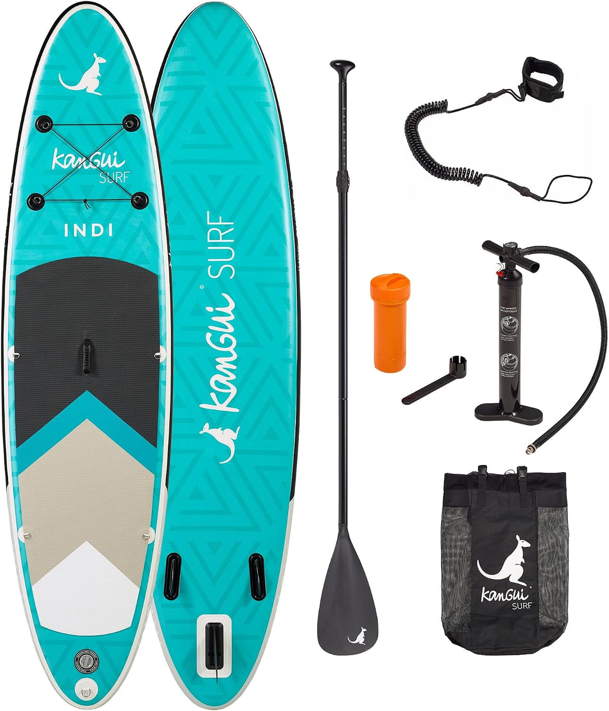 Planche gonflables, 320 cm, réglable, Kangui, 15 cm, 76 cm, 205 cm, support Up Paddle Gonflable 320 cm, 10'6, - Sup avec pagaie réglable