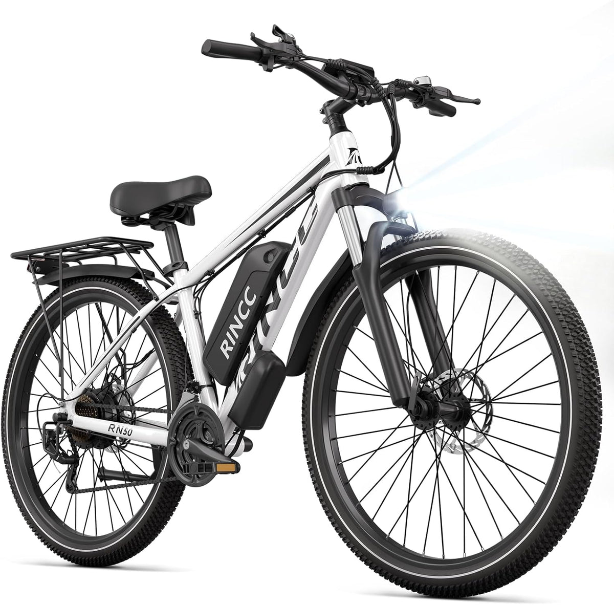RINCC VTT, Vélo électrique Adulte 48V 15Ah Batterie avec 21 Vitesses avec Écran LCD, Cadre en Alliage d'aluminium, 250 W, 720 Wh