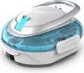 BRINBO Robot de piscine, Aspirateur Piscine sans Fil, 90 Min d'Autonomie, pour Piscines Hors Sol Jusqu'à 80 m2, Double Filtration, Bleu