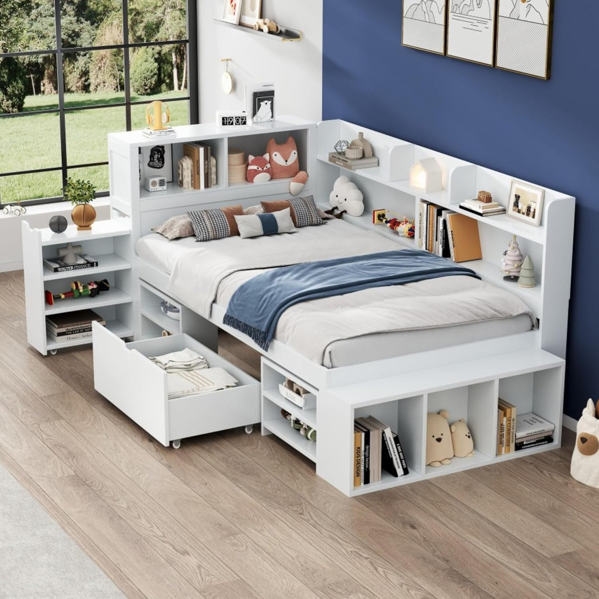 Lit, sans Matelas, 90 × 190 cm, Zepneiy, 3 cm, Crade de Blanc