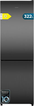 Réfrigérateur Cecotec 322i, éclairage LED, 322L, 185, 5cm, 59, 5cm, 59, 5cm de Largeur, Éclairage LED Intérieur, Technologie Multi Airflow