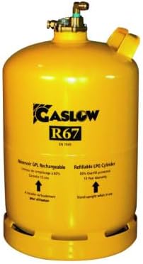 Bidon pour carburants, 560 × 304 mm, Bouteille GPL Rechargeable 11kg/21L R67 Caravane Camping-Car, Gaslow, 21 l