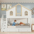 Lit Yihomfy 90x200, sans Matelas, 90 × 200 cm, Gain de Place pour Garçon et Fille, 2 Tiroirs, Blanc-A, Structure Renforcée