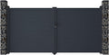 Vente-unique Porte d'entrée, Portail battant aluminium plein L355 x H180 cm anthracite, 158 cm, 100 cm, 350 cm, 392 cm, 173 cm, L355 H180