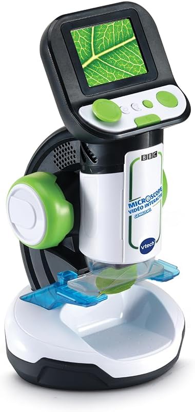 VTech Microscope, avec Écran Couleur Numérique, 3 MODES, 24 niveaux, Cadeau Enfant Dès 7 Ans, Photos et Vidéos de la BBC, Contenu en Français