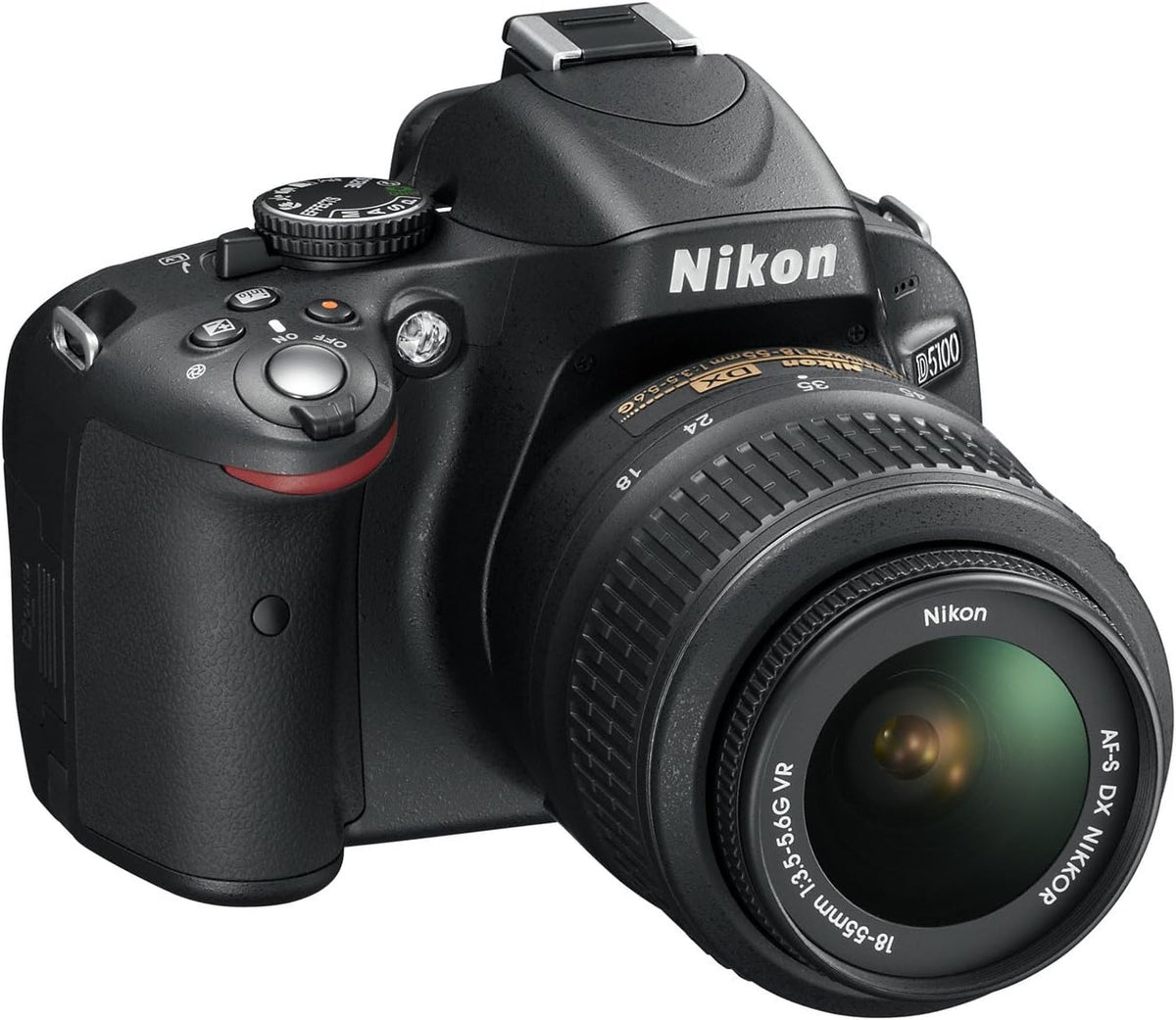 Reflex numérique, 55 mm, Nikon, 23, 6 × 15, 6 mm, 3 pouces, 7, 5 cm, D5100, Full HD