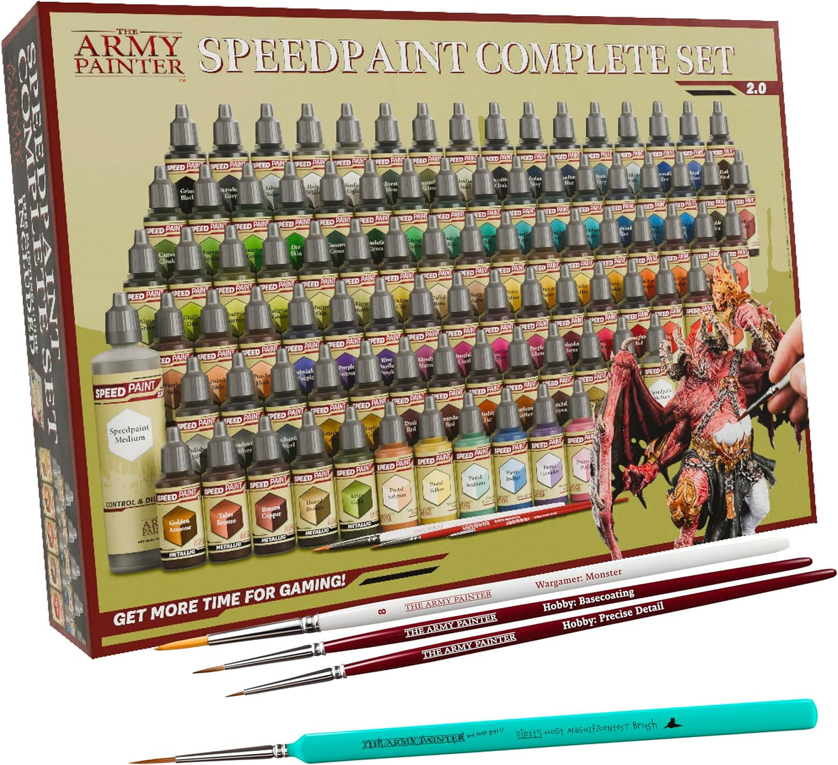 Peinture, acier inoxydable, 18 ml, The Army Painter, 100 ml, Speedpaint 2.0 Complete Set Combo