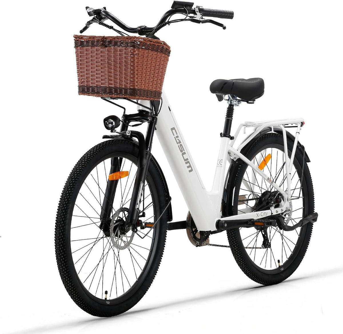 Vélo, 26 Pouces, Batterie Amovible 48v 10.4AH, Urbain E-Bike pour Adultes, cysum, 7 Vitesses, 250 W, 185cm, Assistance au pédalage