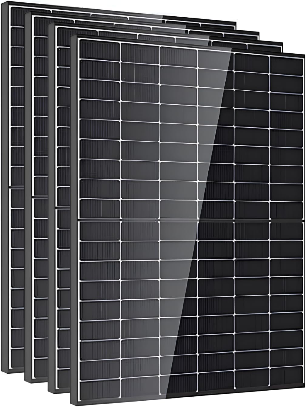 Panneaux solaire monocristallins, verre, 2 mm, DMEGC, 36, 87 V, 44, 22 V, 500Wc, Lot de 4 panneaux solaires 500Wc