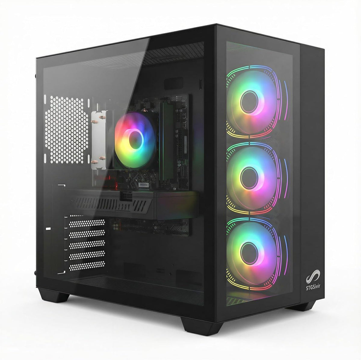 Tour, Wi-Fi, 3400G 2060S, STGsivir, Ryzen 5 3400G, RTX 2060S 8G, 16G DDR4, 1T SSD, PC Gamer Fixe