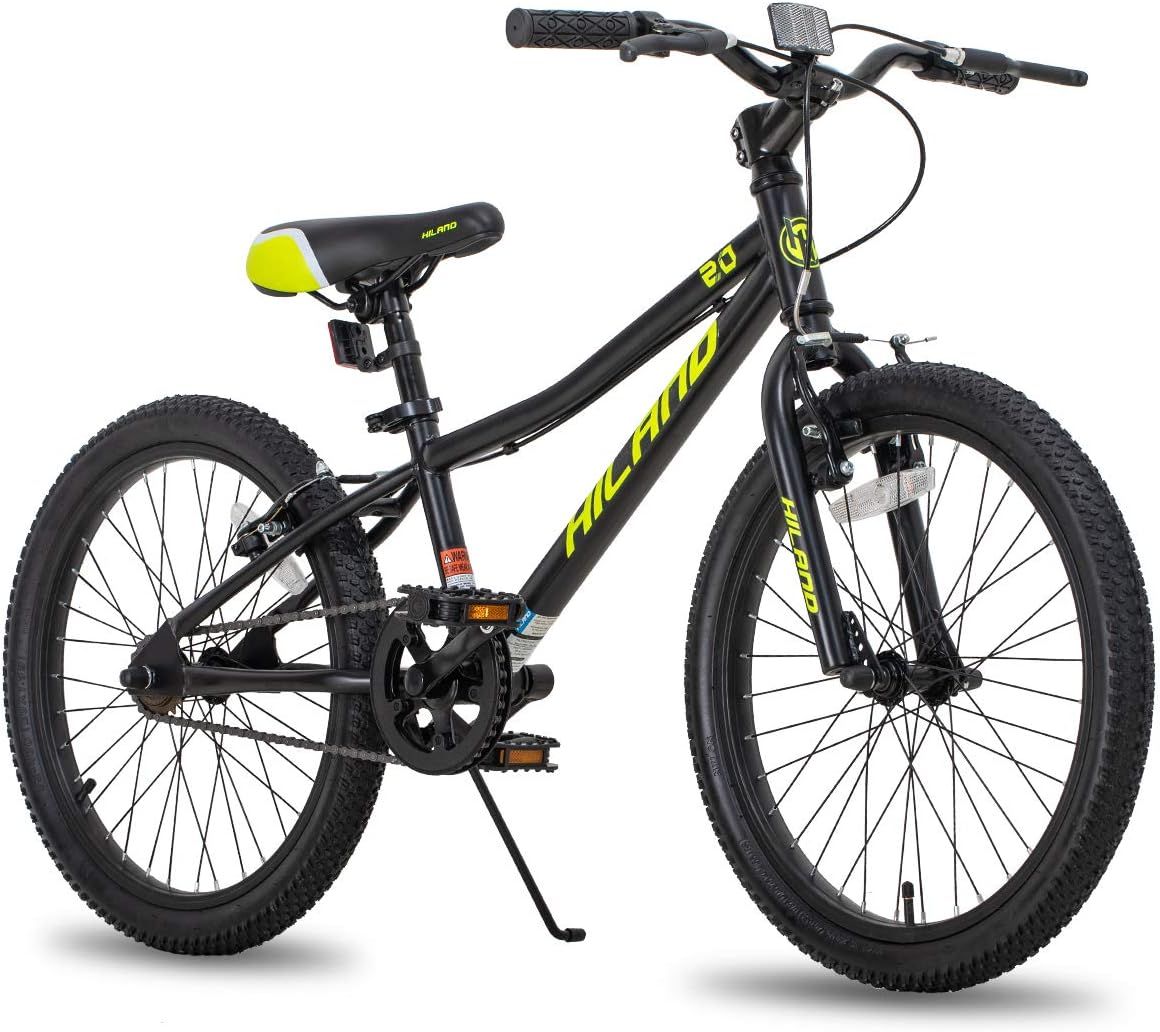 VTT, pour Garçon et Fille de 6 à 9 Ans, 20 Pouces, HH HILAND, 610 mm, 150 cm, Freins V-Brake, Vélo Enfant