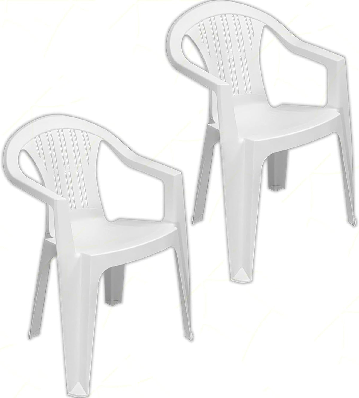 Chaise de jardin, mobilier intérieur extérieur, 56 × 54 × 79 cm, Chaise avec accoudoirs en plastique, SICIGNANO CASALINGHI, 42 cm, balcon