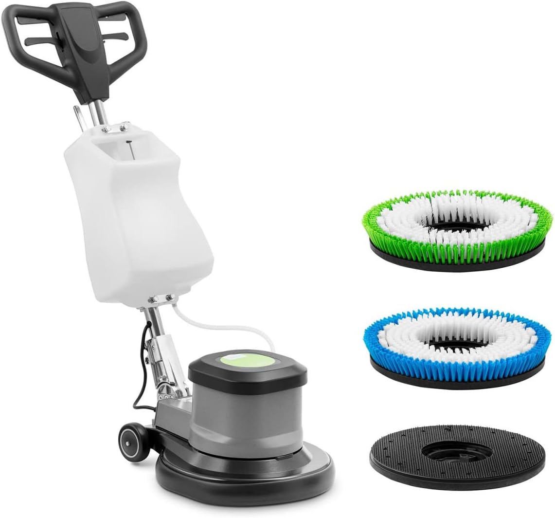 Ulsonix Polisseuse pour sols, pliable, 43, 2 cm, 17 pouces, 5 L, 1 200 W, 175 tr/min, 1200 W, 175 tr/min Autolaveuse sol, réservoir d'eau