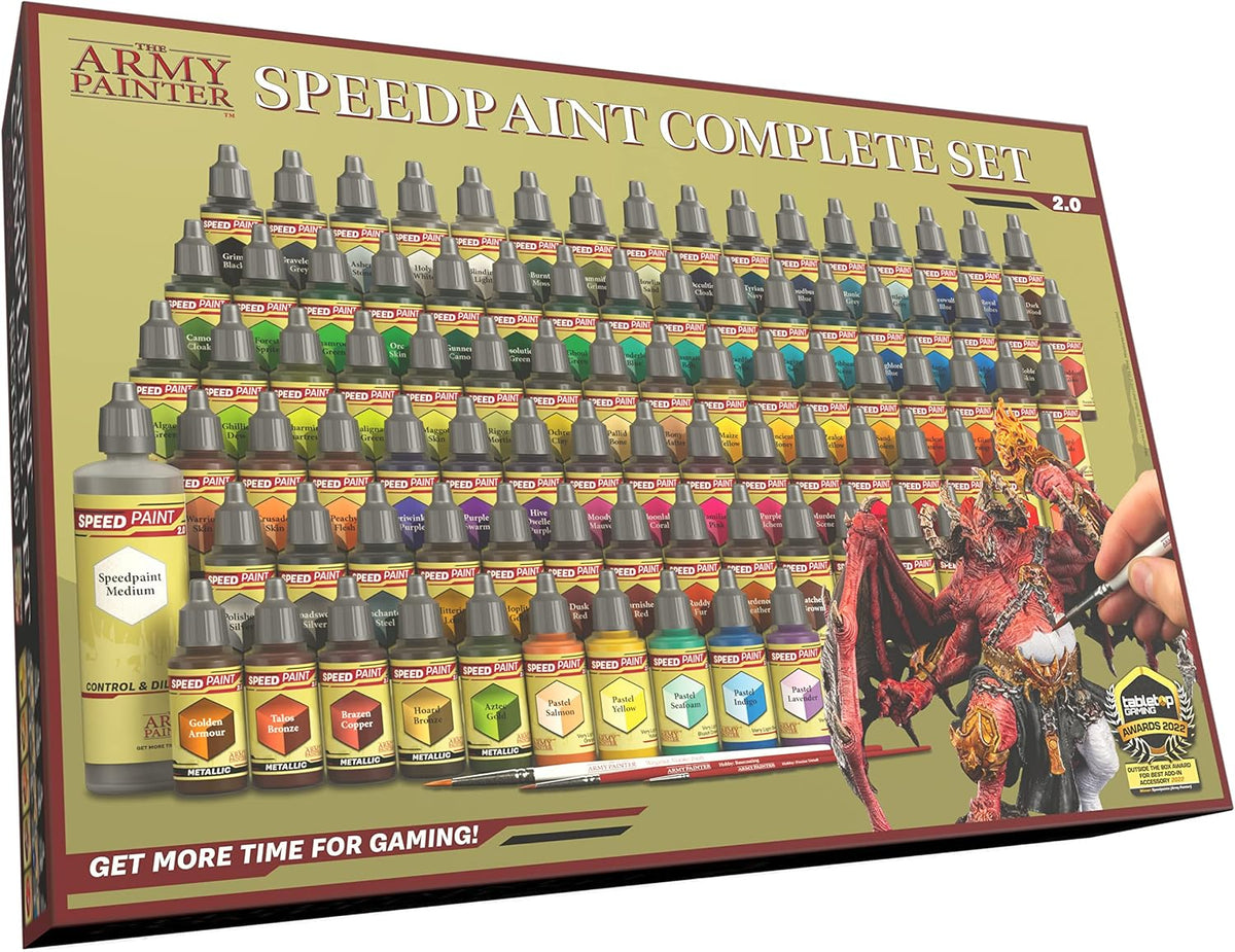 Peinture, 18 ml, acier inoxydable, The Army Painter, 100 ml, Speedpaint Complete 2.0, kit acrylique