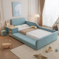 Lit Sweiko 90x200, 90 × 200 cm, Tabouret, Bleu