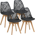 48, 5 cm, Pieds en Bois de hêtre, Le Salon et la Salle à Manger-Noir, 42 cm, 82, 5 cm, Dossier ajouré, Chaise, GrandCA HOME