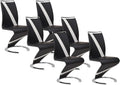 Chaise, 48 cm, Vente-unique, 49 cm, 61 cm, 100 cm, 71 cm, 63 cm, 51 cm, Simili Noir & Blanc, Salle à Manger
