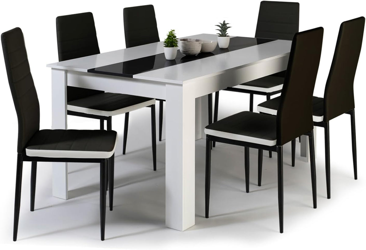IDMarket Ensemble pour salle à manger, 140 cm, 1, 5 cm, 97 cm