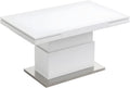 Table, acier inoxydable, 75 cm, réglable, Vente-unique, 120 cm, 180 cm, 50 cm, 133 cm, 91 cm, 19 cm, 61 cm, 43 cm, 4 couverts, 6 couverts, Blanc